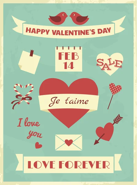 Éléments de design Valentine — Image vectorielle