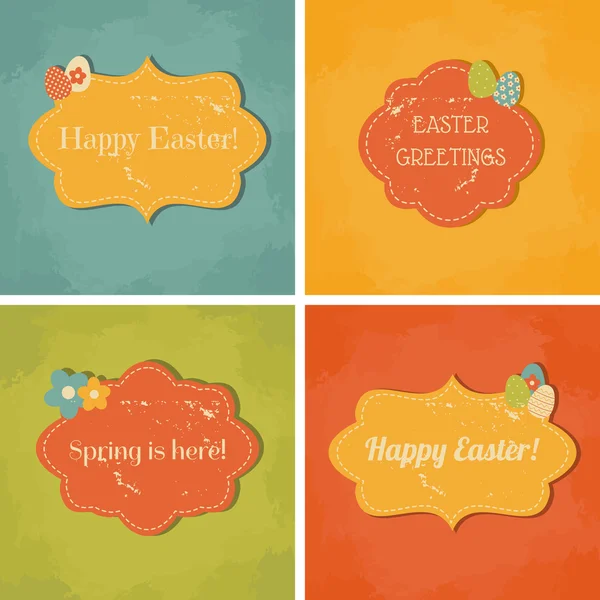 Easter Greeting Cards Collection — Stock Vector