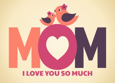 Anneler günü kartı.