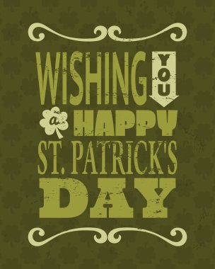 Aziz Patrick Günü kartı.