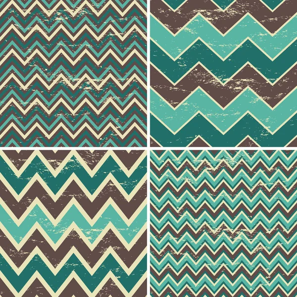 Seamless Chevron Patterns Collection — Stock Vector