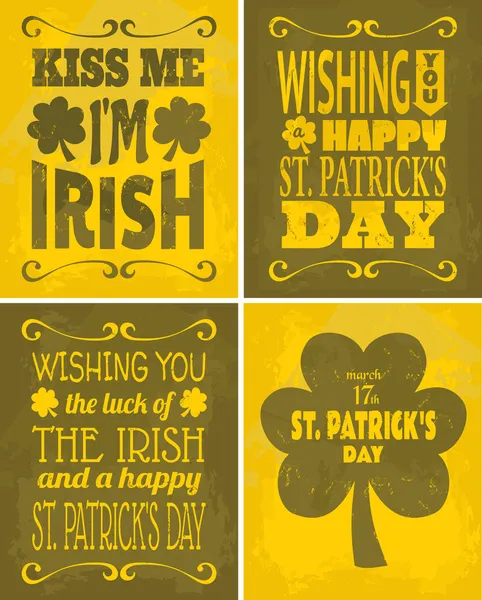 St. Patrick's Day kártyák beállítása — Stock Vector