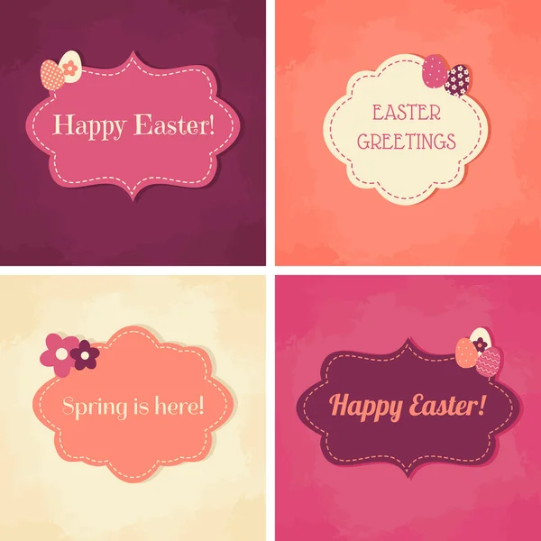 Easter Greeting Cards Collection — Stock Vector