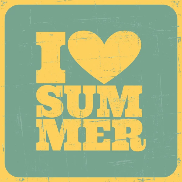 Vintage Summer Poster — Stock Vector