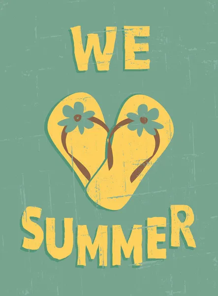Винтажный летний плакат — стоковый вектор