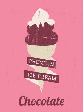 Retro dondurma afişi