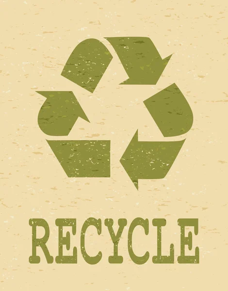 Recycle Symbol Poster — Stock Vector