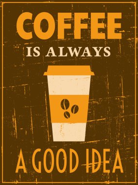 Retro kahve poster