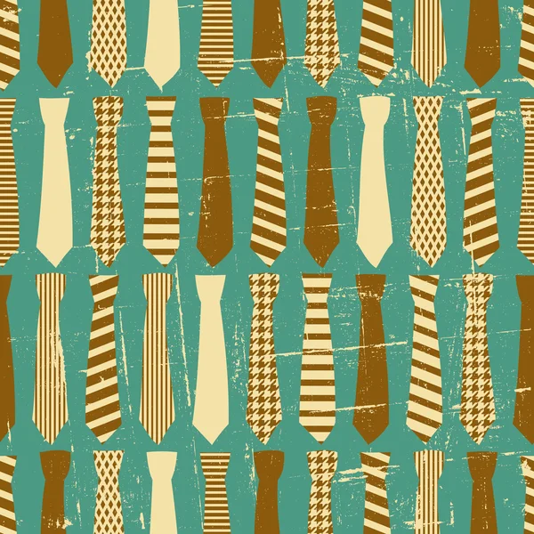 Vintage Ties Pattern — Stock Vector