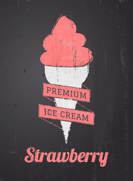 黑板冰淇淋设计 — 图库矢量图片