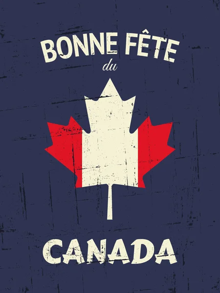 Cartel del Día Vintage de Canadá — Archivo Imágenes Vectoriales