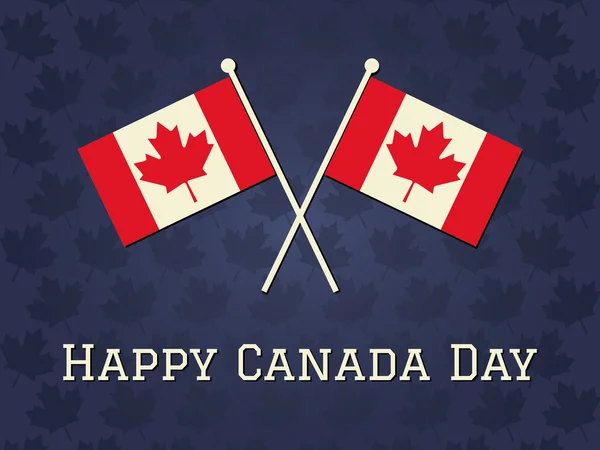 Happy Canada Tageskarte — Stockvektor