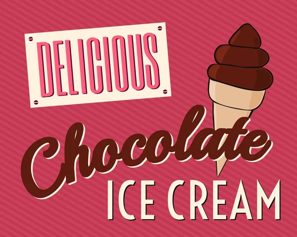 Tarjeta de helado retro — Archivo Imágenes Vectoriales