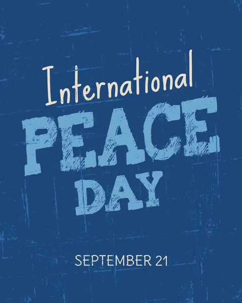 Cartel del día internacional de la paz — Archivo Imágenes Vectoriales