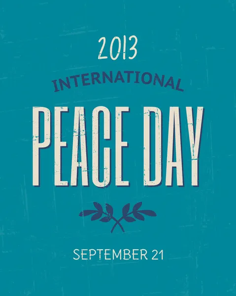 Cartel del día internacional de la paz — Vector de stock