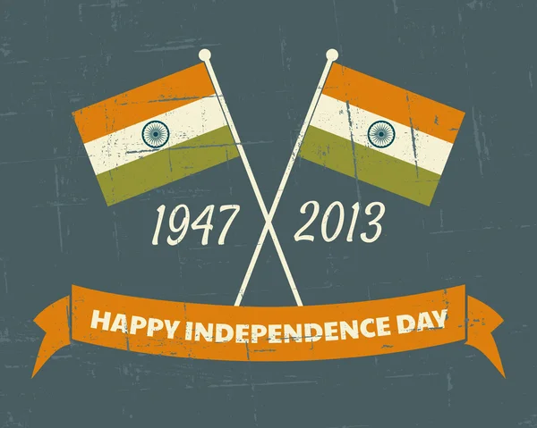 Dia da independência da Índia cartão —  Vetores de Stock