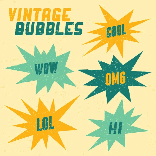 Retro bubbels collectie — Stockvector