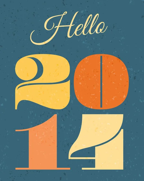 2014 New Year Card — Stock Vector