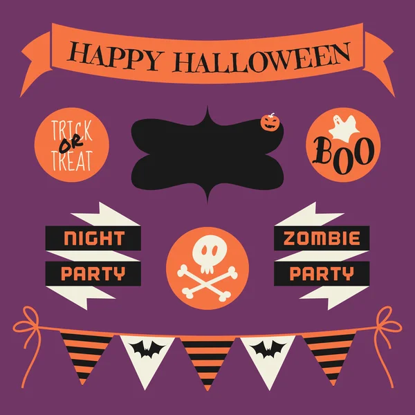 Halloween ontwerpelementen instellen — Stockvector