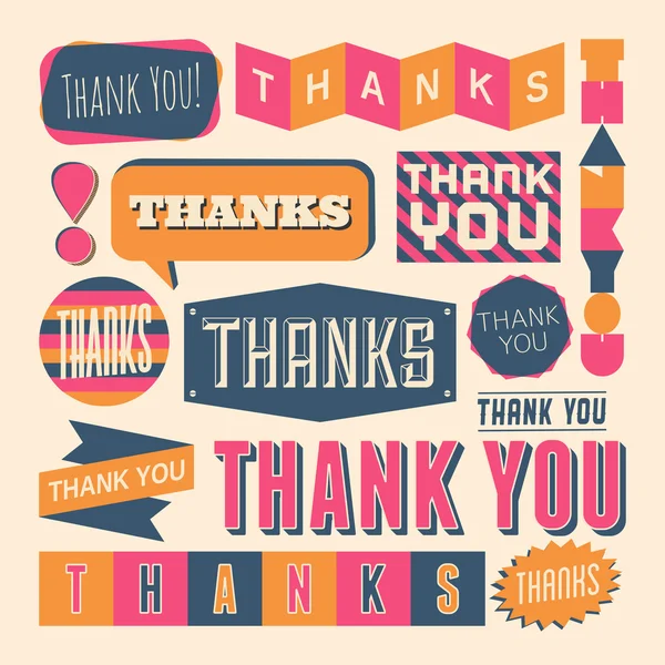 Thank You Design Elements — Stock Vector