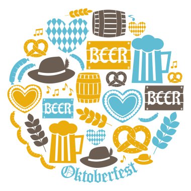 Oktoberfest simgeler koleksiyonu
