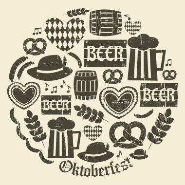 Oktoberfest simgeler koleksiyonu
