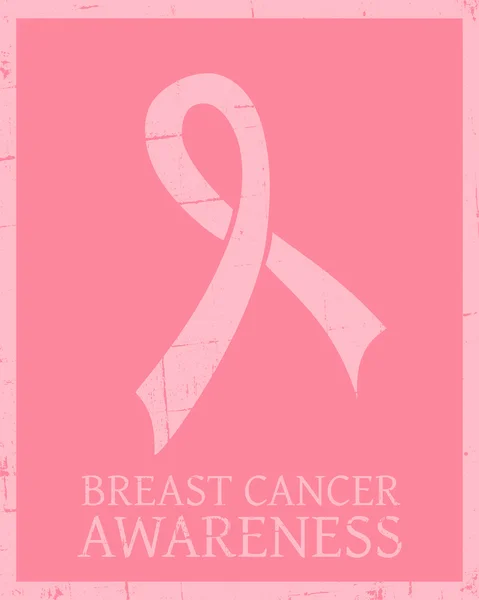 Affiche de sensibilisation au cancer du sein — Image vectorielle