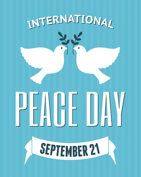 Cartel del día internacional de la paz — Archivo Imágenes Vectoriales