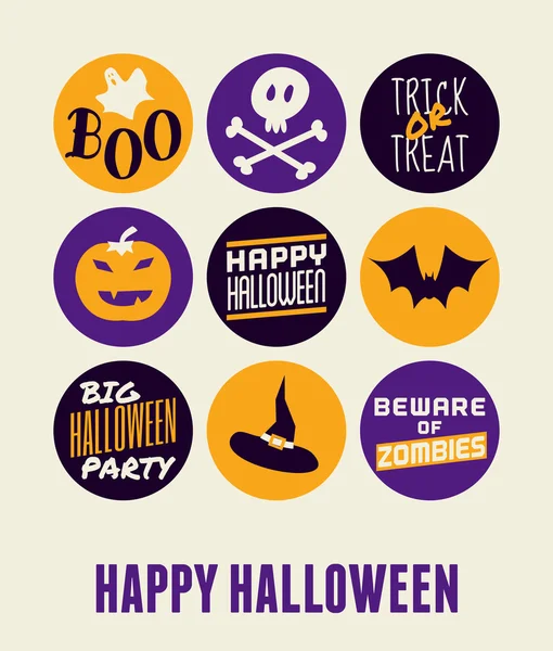 Tarjeta de felicitación Halloween — Vector de stock