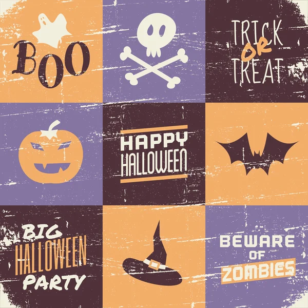 Halloween Vintage Collage — Stock vektor