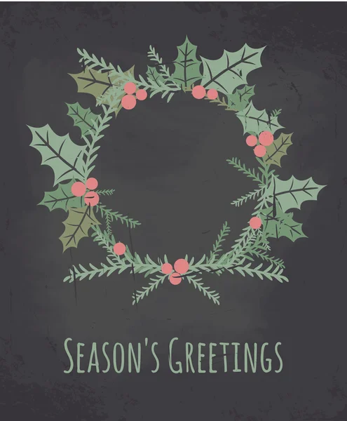 黒板のクリスマス カード — ストックベクタ