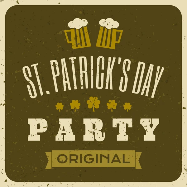 Typographic St. Patrick's Day Card — Stock Vector