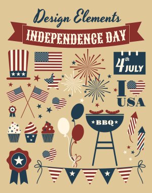 Bağımsızlık günü tasarım öğeleri