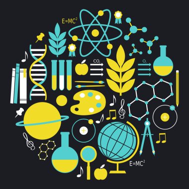 Eğitim ve bilim Icon set