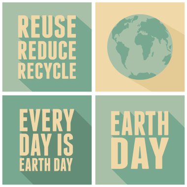 Earth Day Cards Collection clipart