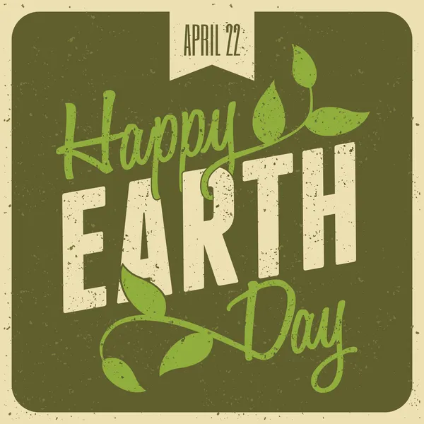 Earth Day Poster — Stock Vector