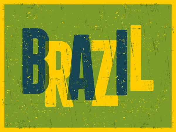 Retro Brazil Postcard — Stockvector