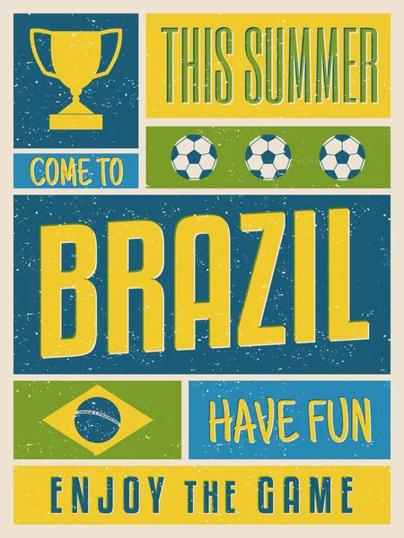 Плакат "Ретро Бразилия" — стоковый вектор