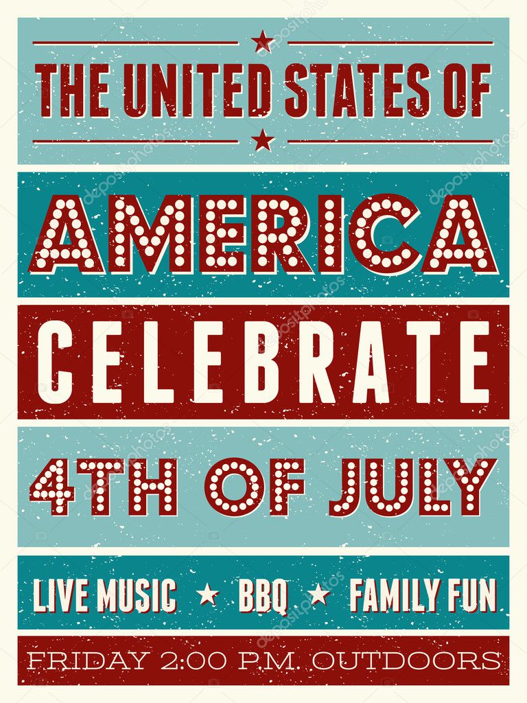US Independence Day Party Flyer