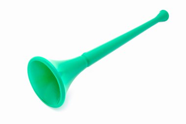 vuvuzela boynuz üzerinde beyaz