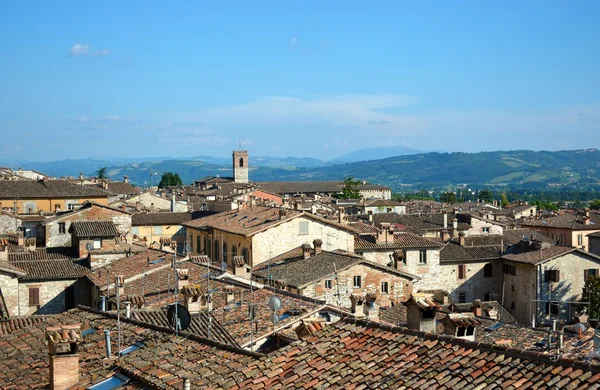 Rooftops of ancient Gubbio, Umbria, Italy — Stock Photo, Image