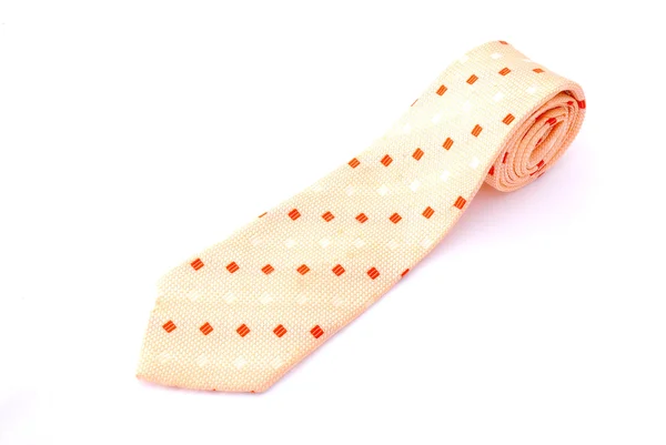 Zakelijke nek stropdas gerold op wit — Stockfoto