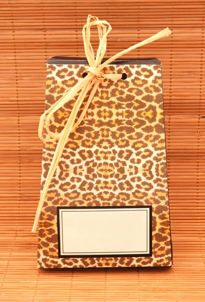 African gift bag with voucher — Stock Photo, Image