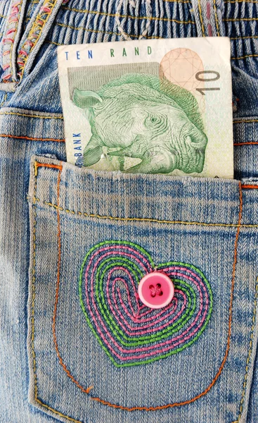 Money in pocket — Stock Photo, Image