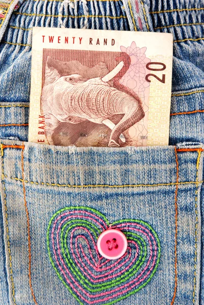 Money in pocket — Stock Photo, Image