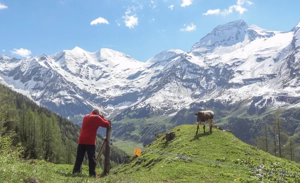 Fotosession in den Bergen — Stockfoto