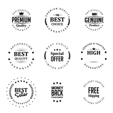 Retro premium vintage logo tasarım vektör şablonu seti