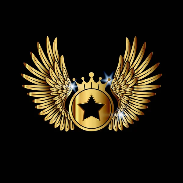 Premium Ρετρό Vintage Χρυσό Σήμα Λογότυπο Σχεδιασμό Διάνυσμα Πρότυπο — Διανυσματικό Αρχείο