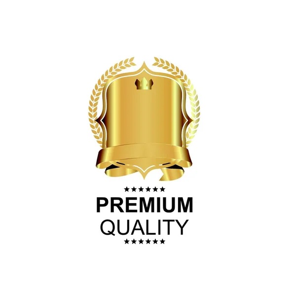 Plantilla Vector Diseño Logotipo Insignia Oro Vintage Retro Premium — Vector de stock
