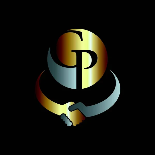 Sıkışma Premium Logo Tasarım Vektörü Ile Harfi — Stok Vektör